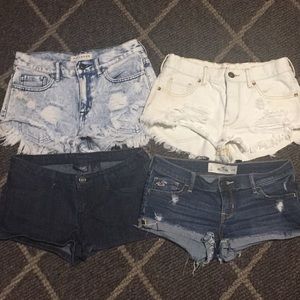 Lot of 4 Juniors Denim Shorts SZ 3, EUC